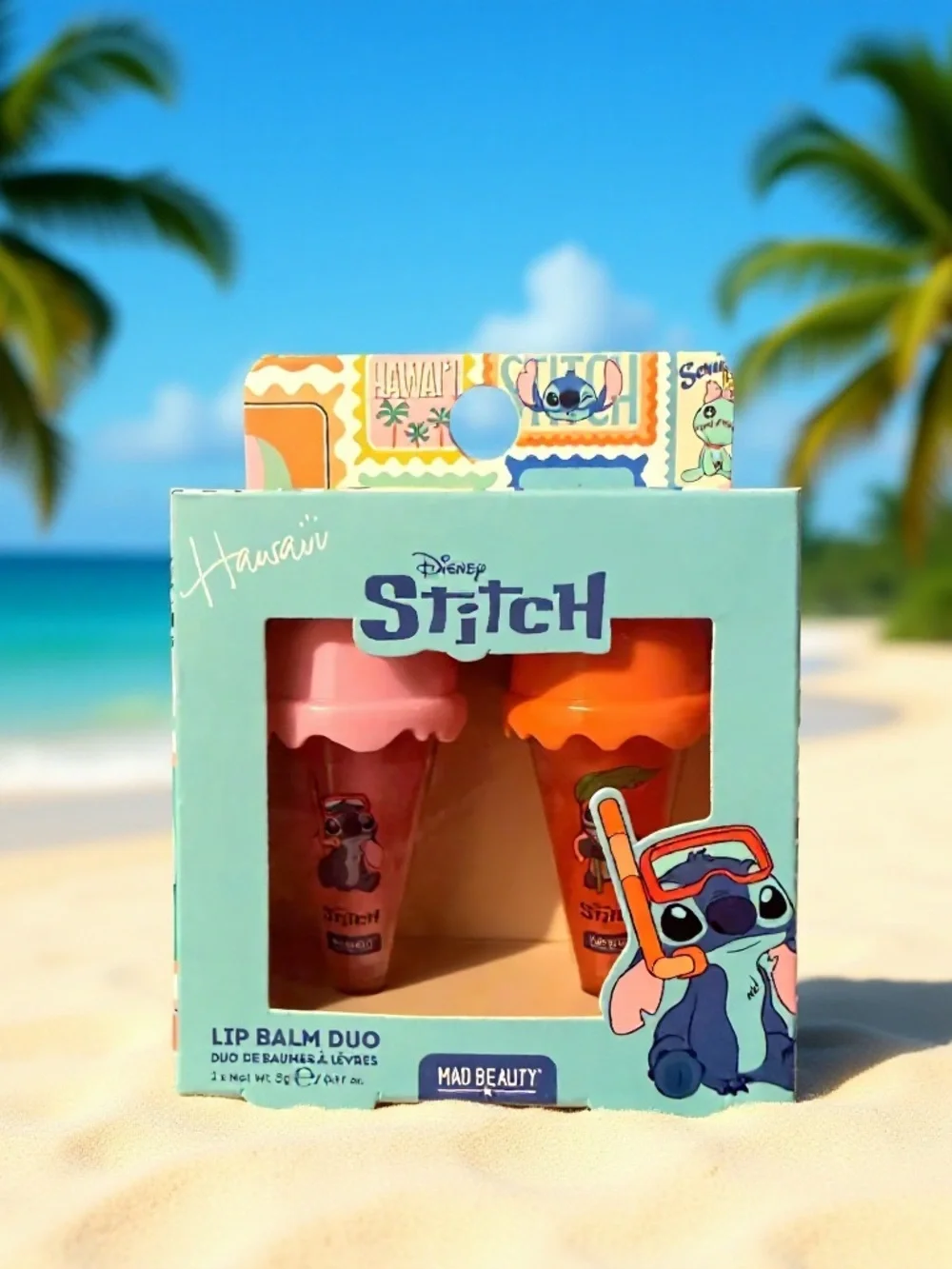 Disney Stitch Lip Balm Duo Strawberry & Peach | MAD Beauty | New